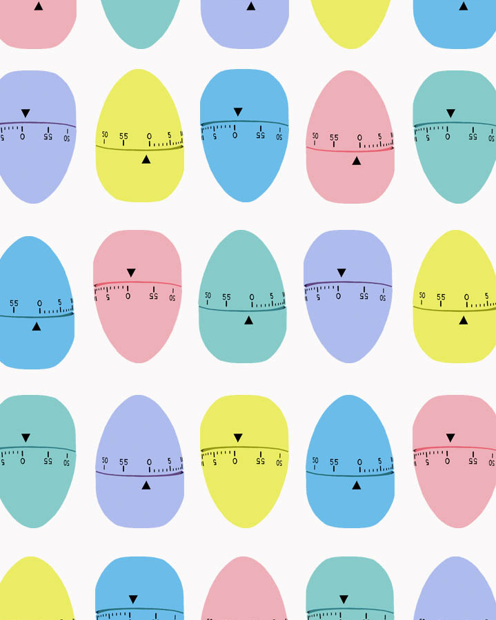 Illustration pattern of a kitchen timer made in photoshop