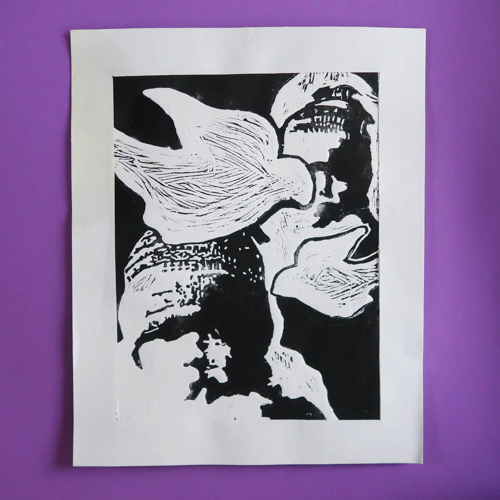 Lino print peace