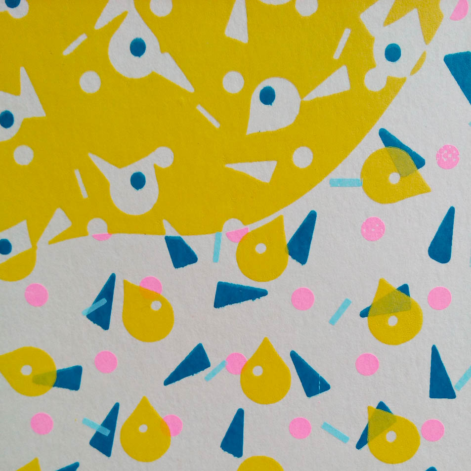 Cirkel screen printed pattern